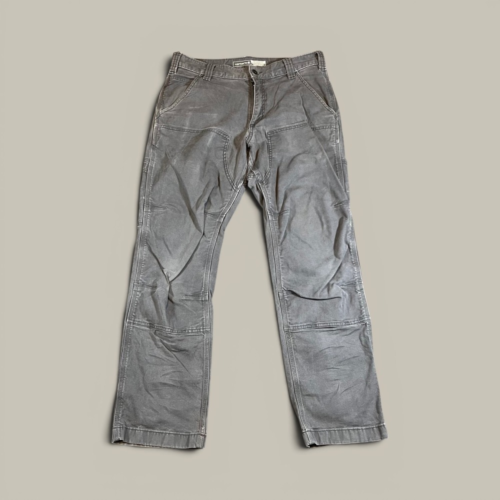Carhartt Rugged Flex Canvas Double Front Knee Utility Work Pants Mens 30x30 Gray